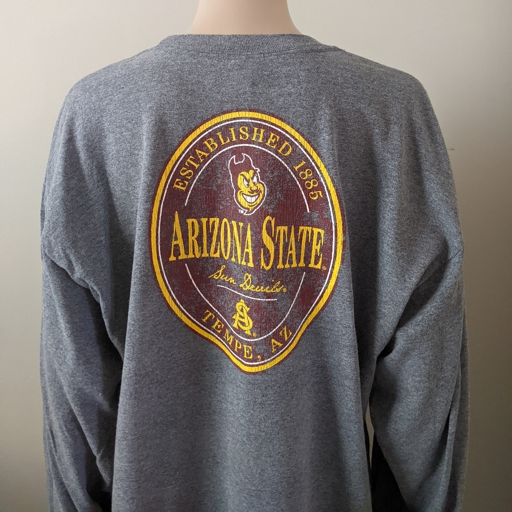 Arizona State Sun Devils Gray Long Sleeve Shirt, Men's XL